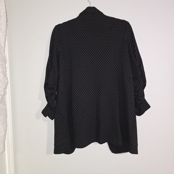 NWOT Max Studio black blazer / white polka dots - Picture 3 of 4
